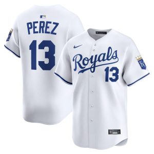 Salvador Perez Kansas City Royals White Home Limited Jersey - All Stitched