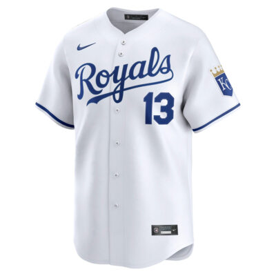 Alternative view of Salvador Perez Kansas City Royals White Home Limited Jersey - All Stitched