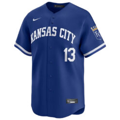 Alternative view of Salvador Perez Kansas City Royals Royal Blue Alternate Limited Jersey - All Stitched