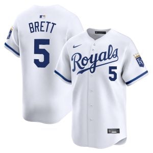 George Brett Kansas City Royals White Home Limited Jersey - All Stitched