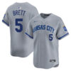 George Brett Kansas City Royals Grey Road Limited Jersey - All Stitched
