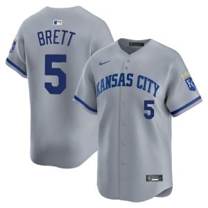 George Brett Kansas City Royals Grey Road Limited Jersey - All Stitched