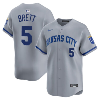 George Brett Kansas City Royals Grey Road Limited Jersey - All Stitched