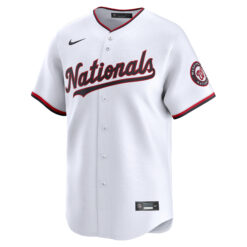 Alternative view of CJ Abrams Washington Nationals White Home Limited Jersey - All Stitched