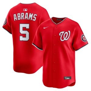 CJ Abrams Washington Nationals Red Alternate Limited Jersey - All Stitched