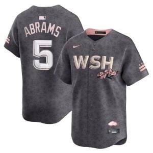 CJ Abrams Washington Nationals Grey 2024 City Connect Limited Jersey - All Stitched