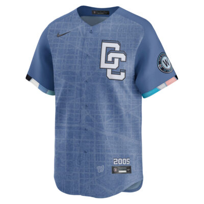 Alternative view of CJ Abrams Washington Nationals Blue 2025 City Connect Limited Jersey - All Stitched