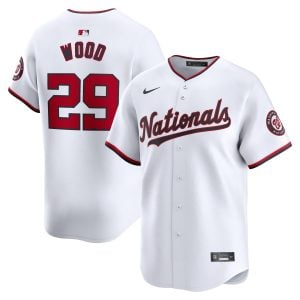 James Wood Washington Nationals White Home Limited Jersey - All Stitched