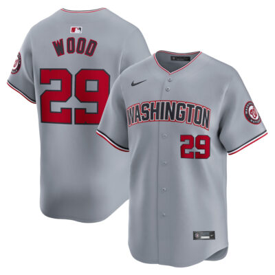 James Wood Washington Nationals Grey Road Limited Jersey - All Stitched