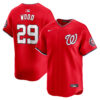 James Wood Washington Nationals Red Alternate Limited Jersey - All Stitched