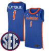 Walter Clayton Jr Florida Gators Basketball Royal Jersey w/ SEC Patch - All Stitched