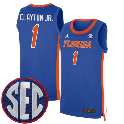 Walter Clayton Jr Florida Gators Basketball Royal Jersey w/ SEC Patch - All Stitched