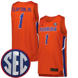 Walter Clayton Jr Florida Gators Basketball Orange Jersey w/ SEC Patch - All Stitched