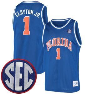 Walter Clayton Jr Florida Gators Basketball Royal Alumni Jersey w/ SEC Patch - All Stitched