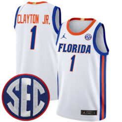Walter Clayton Jr Florida Gators Basketball White Jersey - All Stitched