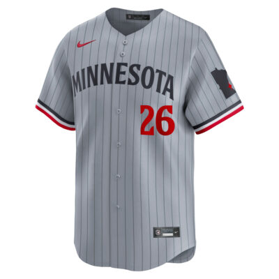 Alternative view of Max Kepler Minnesota Twins Grey Road Limited Jersey - All Stitched