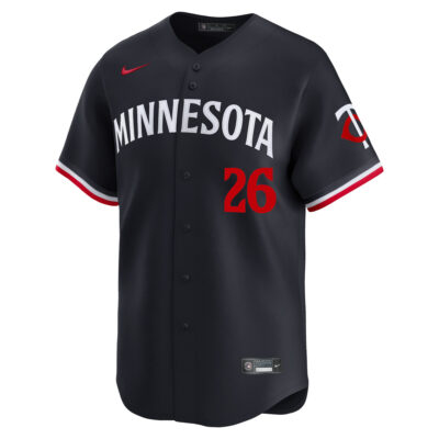 Alternative view of Max Kepler Minnesota Twins Navy Alternate Limited Jersey - All Stitched