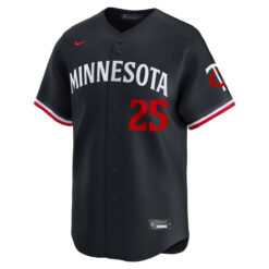 Alternative view of Byron Buxton Minnesota Twins Navy Alternate Limited Jersey - All Stitched