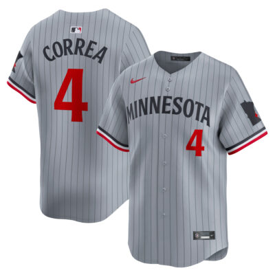 Carlos Correa Minnesota Twins Grey Road Limited Jersey - All Stitched
