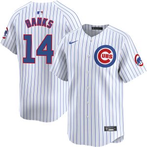 Ernie Banks Chicago Cubs White Home Limited Jersey - All Stitched