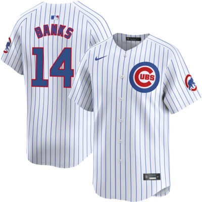 Ernie Banks Chicago Cubs White Home Limited Jersey - All Stitched