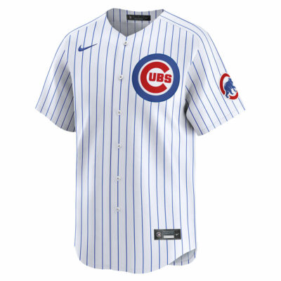 Alternative view of Ernie Banks Chicago Cubs White Home Limited Jersey - All Stitched