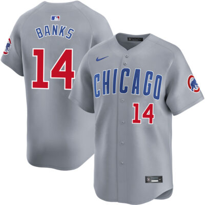 Ernie Banks Chicago Cubs Grey Road Limited Jersey - All Stitched