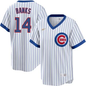 Ernie Banks Chicago Cubs White 1968 Cooperstown Collection Jersey - All Stitched
