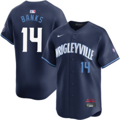 Ernie Banks Chicago Cubs Navy City Connect Limited Jersey - All Stitched