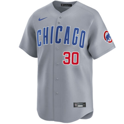 Alternative view of Kyle Tucker Chicago Cubs Grey Road Limited Jersey - All Stitched