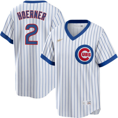 Nico Hoerner Chicago Cubs White 1968 Cooperstown Collection Jersey - All Stitched
