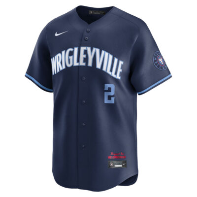 Alternative view of Nico Hoerner Chicago Cubs Navy City Connect Limited Jersey - All Stitched