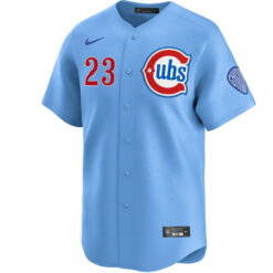 Alternative view of Ryne Sandberg Chicago Cubs Blue Alternate Limited Jersey - All Stitched