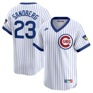 Ryne Sandberg Chicago Cubs White 1968 Cooperstown Collection Jersey - All Stitched