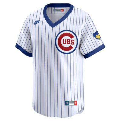 Alternative view of Ryne Sandberg Chicago Cubs White 1968 Cooperstown Collection Jersey - All Stitched