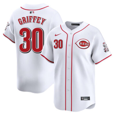 Ken Griffey Jr Cincinnati Reds White Home Limited Jersey - All Stitched