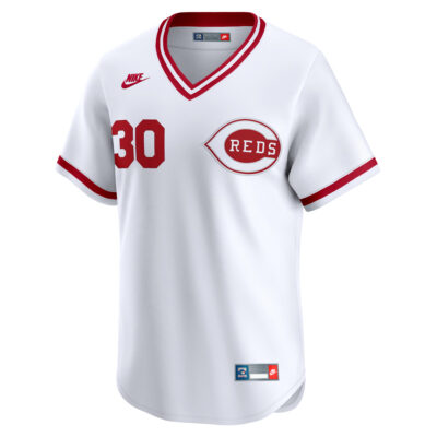 Alternative view of Ken Griffey Jr Cincinnati Reds White Throwback Jersey - All Stitched