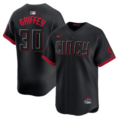 Ken Griffey Jr Cincinnati Reds Black City Connect Limited Jersey - All Stitched