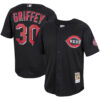 Ken Griffey Jr Cincinnati Reds Black Throwback Jersey - All Stitched