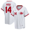 Pete Rose Cincinnati Reds White Throwback Jersey - All Stitched