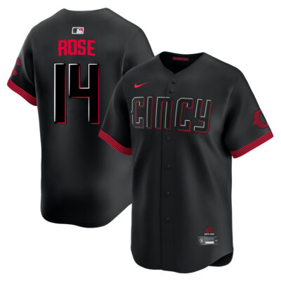 Pete Rose Cincinnati Reds Black City Connect Limited Jersey - All Stitched