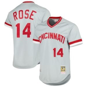 Pete Rose Cincinnati Reds Grey 2004 Throwback Jersey - All Stitched