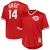 Pete Rose Cincinnati Reds Red Throwback Jersey - All Stitched