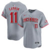 Barry Larkin Cincinnati Reds Grey Road Limited Jersey - All Stitched