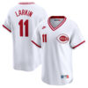 Barry Larkin Cincinnati Reds White Throwback Jersey - All Stitched