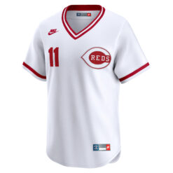 Alternative view of Barry Larkin Cincinnati Reds White Throwback Jersey - All Stitched