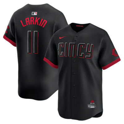 Barry Larkin Cincinnati Reds Black City Connect Limited Jersey - All Stitched