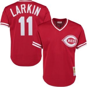 Barry Larkin Cincinnati Reds Red Throwback Jersey - All Stitched
