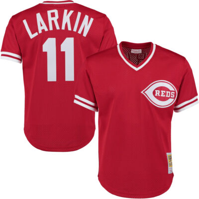 Barry Larkin Cincinnati Reds Red Throwback Jersey - All Stitched