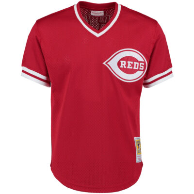 Alternative view of Barry Larkin Cincinnati Reds Red Throwback Jersey - All Stitched